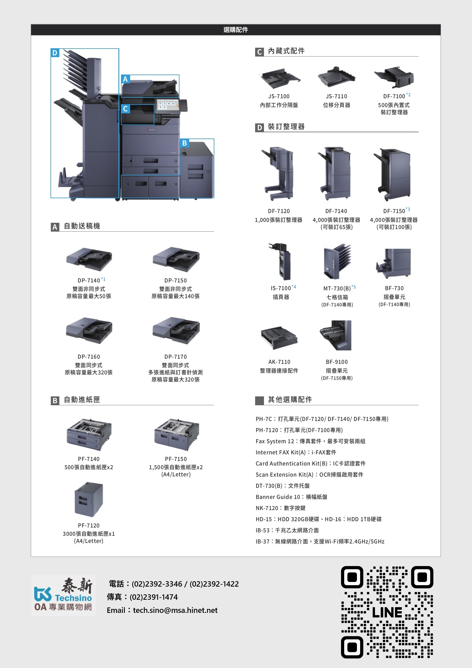 Kyocera TASKalfa MZ5001i  數位影印 網路列印 彩色掃描 (傳真 PC-FAX)